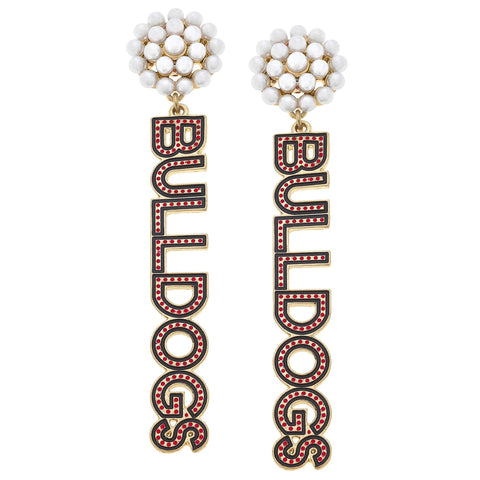 Bulldogs Pearl Cluster Earrings