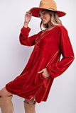 Soft Velvet Tunic Dress