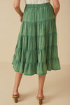 Two Tone Washed Tiered Skirt