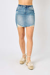 Distressed Denim Skirt - Judy Blue