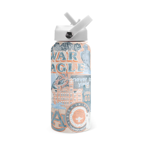 Auburn Insulated Water Bottle 32oz