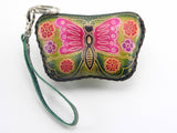 Leather Butterfly Wristlet