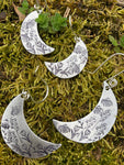 Wildflower Moon earrings in silver earrings, large