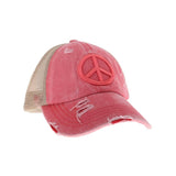 Peace Sign Pony Hat