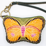 Leather Butterfly Wristlet