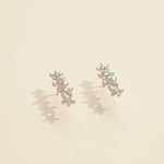 Linked Floral Gold Dip Earrings