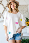 Smiley Face Oversized Tee