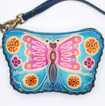 Leather Butterfly Wristlet