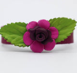 Leather Rose Bracelet