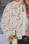 Holiday Sequin Furry Jacket