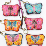 Leather Butterfly Wristlet