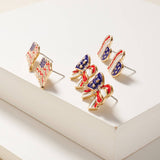 USA Flag Earrings Set