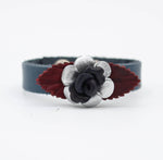 Leather Rose Bracelet