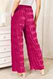 Tiered Velvet Wide Leg Pants