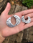 Wildflower Moon earrings in silver earrings, large