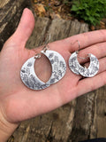 Wildflower Moon earrings in silver earrings, large