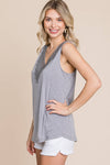 Lace Neckline Tank