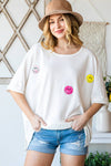 Smiley Face Oversized Tee