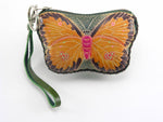 Leather Butterfly Wristlet