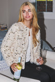 Holiday Sequin Furry Jacket