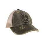 Peace Sign Pony Hat