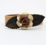 Leather Rose Bracelet