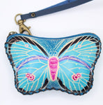 Leather Butterfly Wristlet