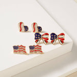 USA Flag Earrings Set