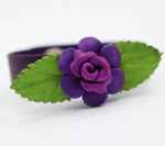 Leather Rose Bracelet