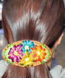 Leather Flower Hair Accessory