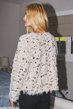 Holiday Sequin Furry Jacket