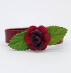 Leather Rose Bracelet