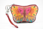 Leather Butterfly Wristlet