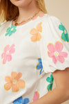 Puff Sleeve Daisy Top