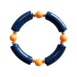 Navy & Orange Game Day Bracelet